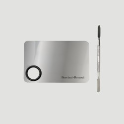 Tavolozza Rettangolare in Acciaio Borciani e Bonazzi, formato 11,5x7,6cm