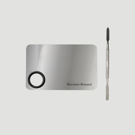 Tavolozza Rettangolare in Acciaio Borciani e Bonazzi, formato 11,5x7,6cm