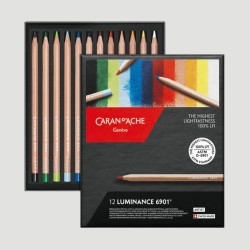 Confezione 12 Matite Colorate Luminance Caran d'Ache