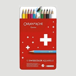 Confezione Matite Colorate Acquerellabili Swisscolor Caran d'Ache, 12, 18, 30 e 40 colori