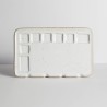 Tavolozza In Ceramica Medium Vanilla Fatta a Mano Myuras, Formato 19x11,5cm