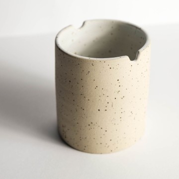 Contenitore per Pennelli Vanilla in Ceramica Fatto a Mano Myuras, Diametro 8,5cm