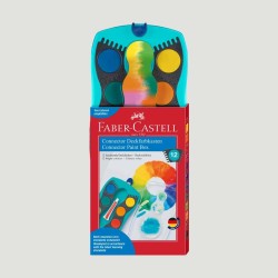 Set 12 Acquerelli Conector Faber Castell, confezione colore turchese