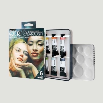 Set 6 Acquerelli QoR Golden, Colori Ritratto 5ml Ali Cavanaugh
