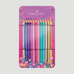 Set 12 Matite Colorate Sparkle Faber-Castell