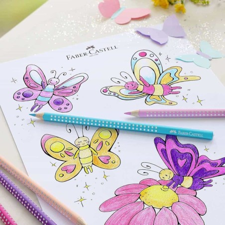 Set 12 Matite Colorate Sparkle Faber-Castell