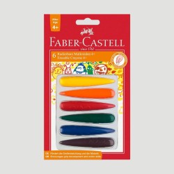Confezione 6 Pastelli a Cera Forma Conica Faber-Castell
