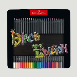 Confezione 24 Matite Colorate Black Edition Faber-Castell