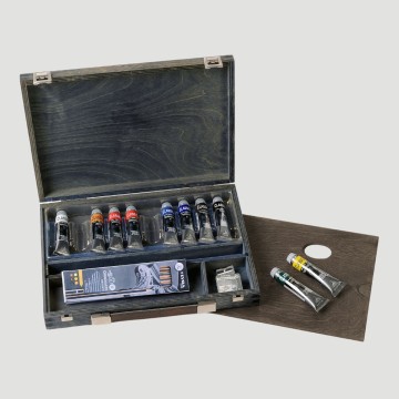 Cassetta in Legno Olio Classico Maimeri, 10 tubetti da 20ml