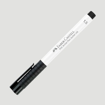 Penna Pitt Artist Pen Bianca Faber-Castell, 2 Punte