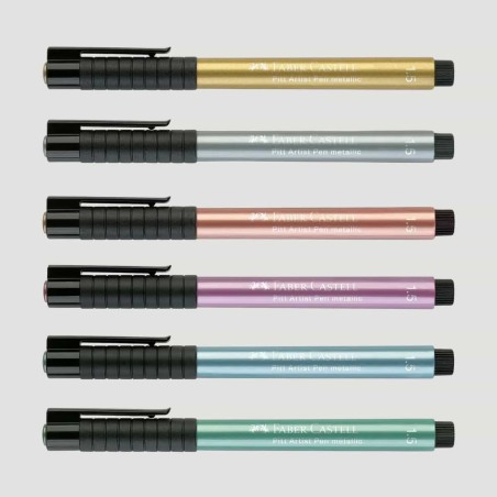 Penna Pitt Artist Pen Metallic Faber-Castell, Colori Metallizzati Punta 1.5mm