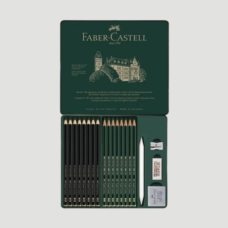 Set Matite Pitt Graphite Matt e Matite Castell 9000 Faber-Castell, 20 pezzi