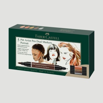 Confezione 5 Pitt Artist Pen Dual Marker, colori ritratto