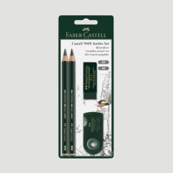 Confezione 2 Matite in Grafite Castell 9000 Jumbo Faber-Castell