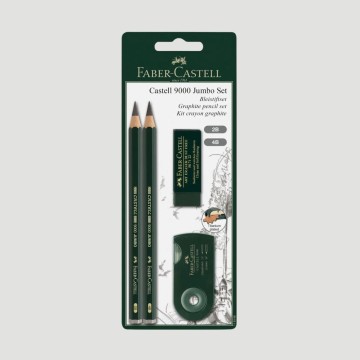 Confezione 2 Matite in Grafite Castell 9000 Jumbo Faber-Castell