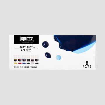 Confezione 6 Colori Acrilici Liquitex Soft Body Mixing Set, formato 22ml