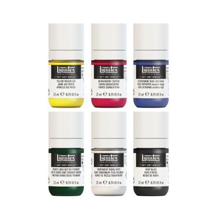 Confezione 6 Colori Acrilici Liquitex Soft Body Mixing Set, formato 22ml