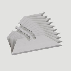Confezione 10 Lame di Ricambio per Taglierino in Alluminio Cutter Pro Transotype