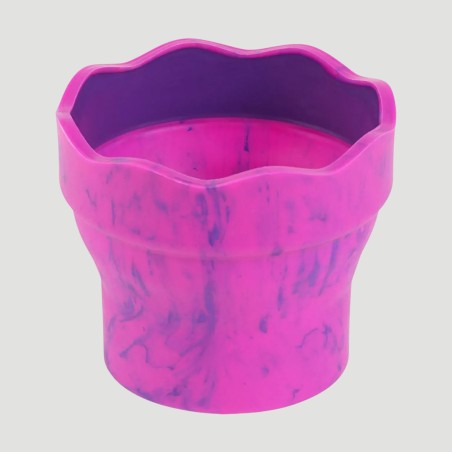 Bicchiere per l'acqua Clic&Go Faber-Castell, in Silicone Rosa Marmo