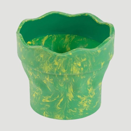 Bicchiere per l'acqua Clic&Go Faber-Castell, in Silicone Verde Marmo