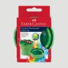 Bicchiere per l'acqua Clic&Go Faber-Castell, in Silicone Verde Marmo