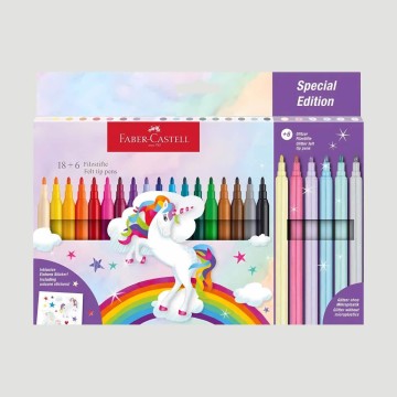 Confezione 24 Pennarelli Unicorno Faber-Castell