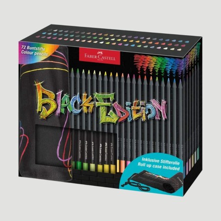 Rotolo 72 Matite Colorate Black Edition Faber-Castell