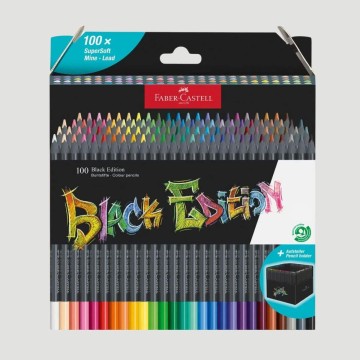 Confezione 100 Matite Colorate Black Edition Faber-Castell