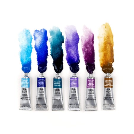 Set Granulating Professional Watercolour Winsor&Newton, 6 colori granulati in tubetti da 5ml