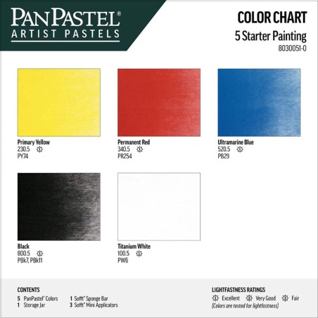 Starter Set Painting PanPastel, 5 colori primari