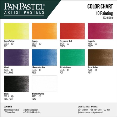 Set Painting PanPastel, 10 colori