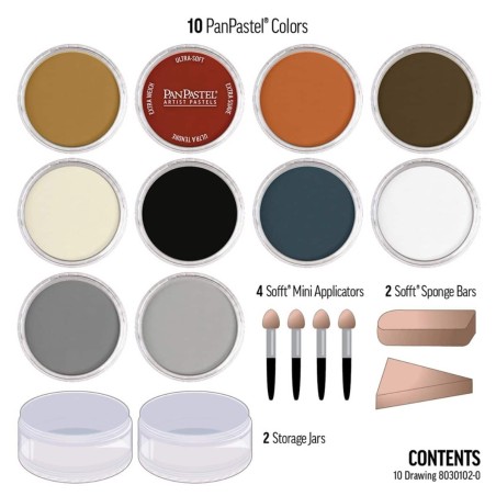 Set Drawing PanPastel, 10 colori