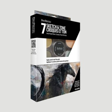 Set 7 Colori Sketch&Tone PanPastel con tavolozza e accessori