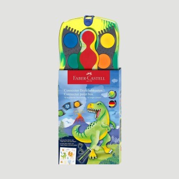 Confezione 12 Acquerelli Connector Dinosauro Faber-Castell