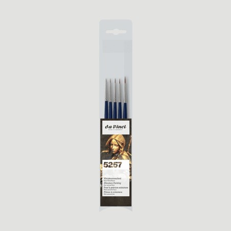 Set pennelli di martora per dettagli e miniature Da Vinci