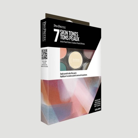 Set 7 Colori Skin Tones PanPastel, tonalità dell'incarnato con tavolozza e accessori