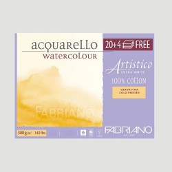 PROMO! Album Fabriano Artistico Extra White Grana Fine 300gr, 20 Fogli + 4 in Omaggio