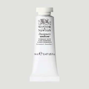 Designer Gouache Winsor&Newton, Colore Bianco Permanente Formato 14ml