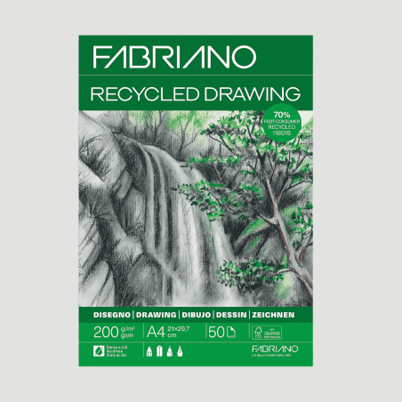 Blocco da Disegno Ecologico - Grana Naturale 200gr Fabriano