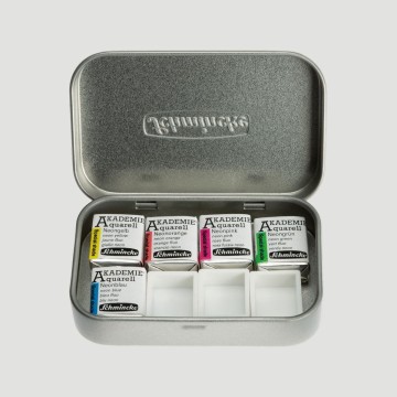 Set Acquerelli Akademie Aquarell Schmincke, Edizione Limitata 5 1/2 Godet Colori Neon