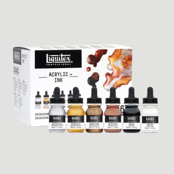 Set da sei acrilici liquidi Ink Liquitex, colori metallici