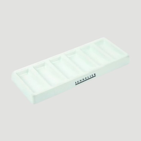 Tavolozza in Porcellana Rettangolare L'Aquarelle Sennelier, 7,8x19,5cm