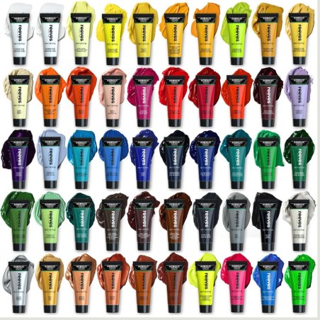 Confezione 50 Colori Acrilici Reeves, formato 22ml