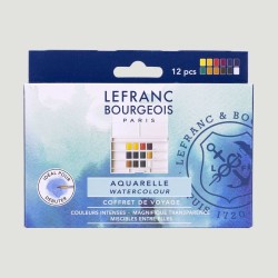 Acquerello Fine - Set 12 Mezzi Godet - Lefranc - tinte