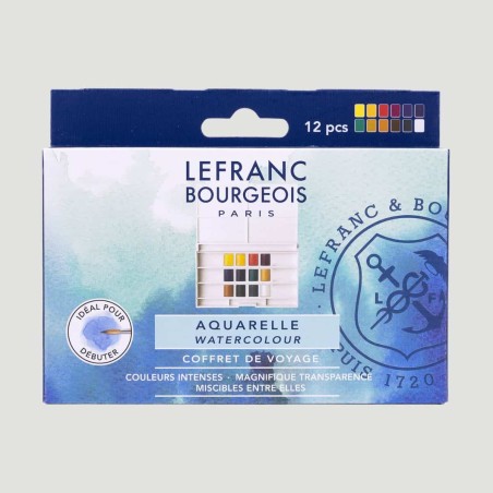 Acquerello Fine - Set 12 Mezzi Godet - Lefranc - tinte