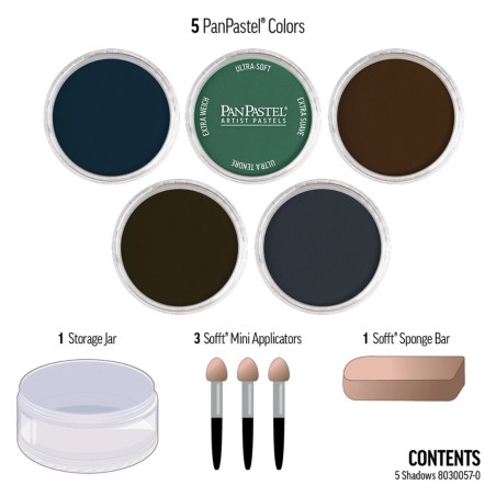 Shadows Set PanPastel, 5 Colori Extra Scuri