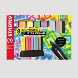 Confezione 8 Evidenziatori da Scrivania STABILO BOSS, colori assortiti