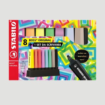 Confezione 8 Evidenziatori da Scrivania STABILO BOSS, colori assortiti