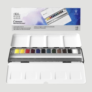 Set 12 Acquerelli Cotman Winsor&Newton, Formato 1/2 Godet