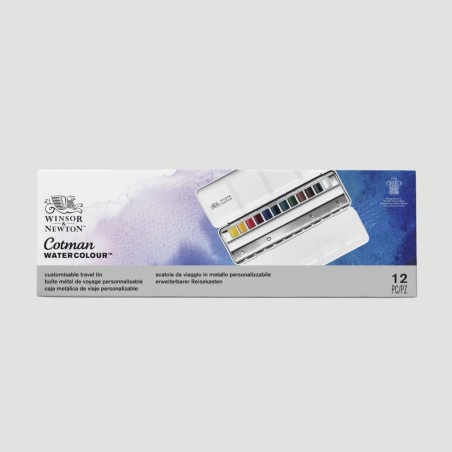 Set 12 Acquerelli Cotman Winsor&Newton, Formato 1/2 Godet
